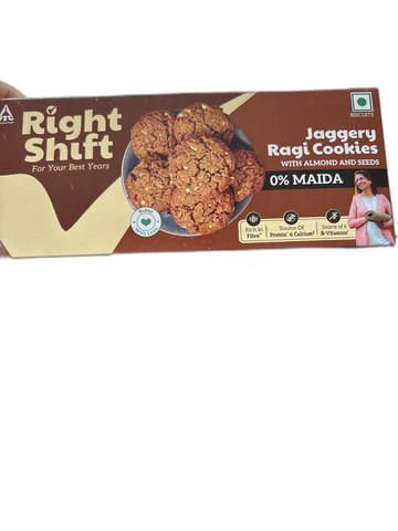 Right Shift Jaggery Ragi Cookies With Almond And Seeds