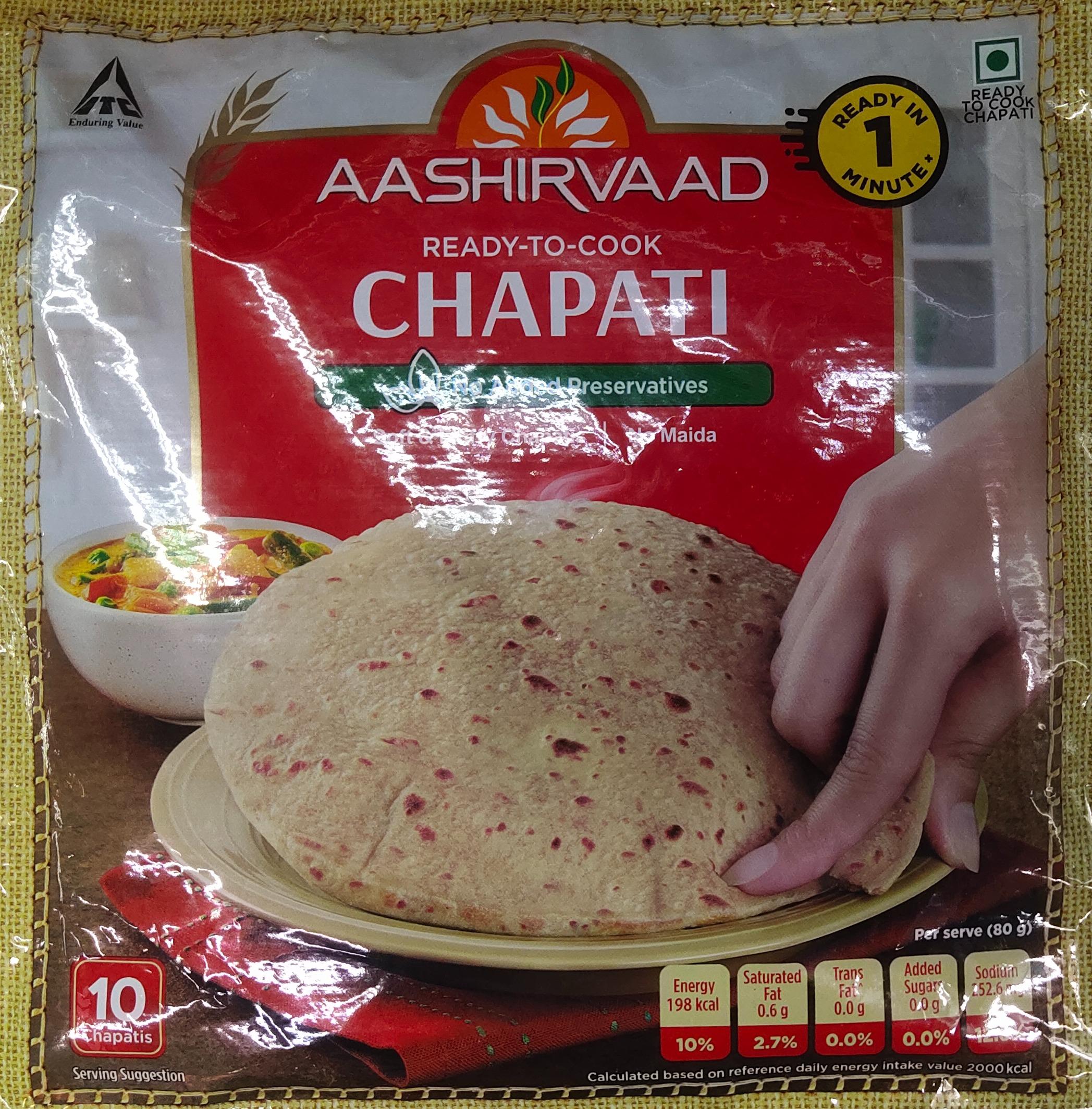 Aashirvaad Ready-To-Cook Chapati
